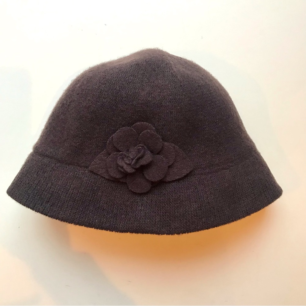 August Hats, Wool Blend Bucket Hat with Flower